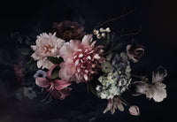 Flowers on Black Wall Art