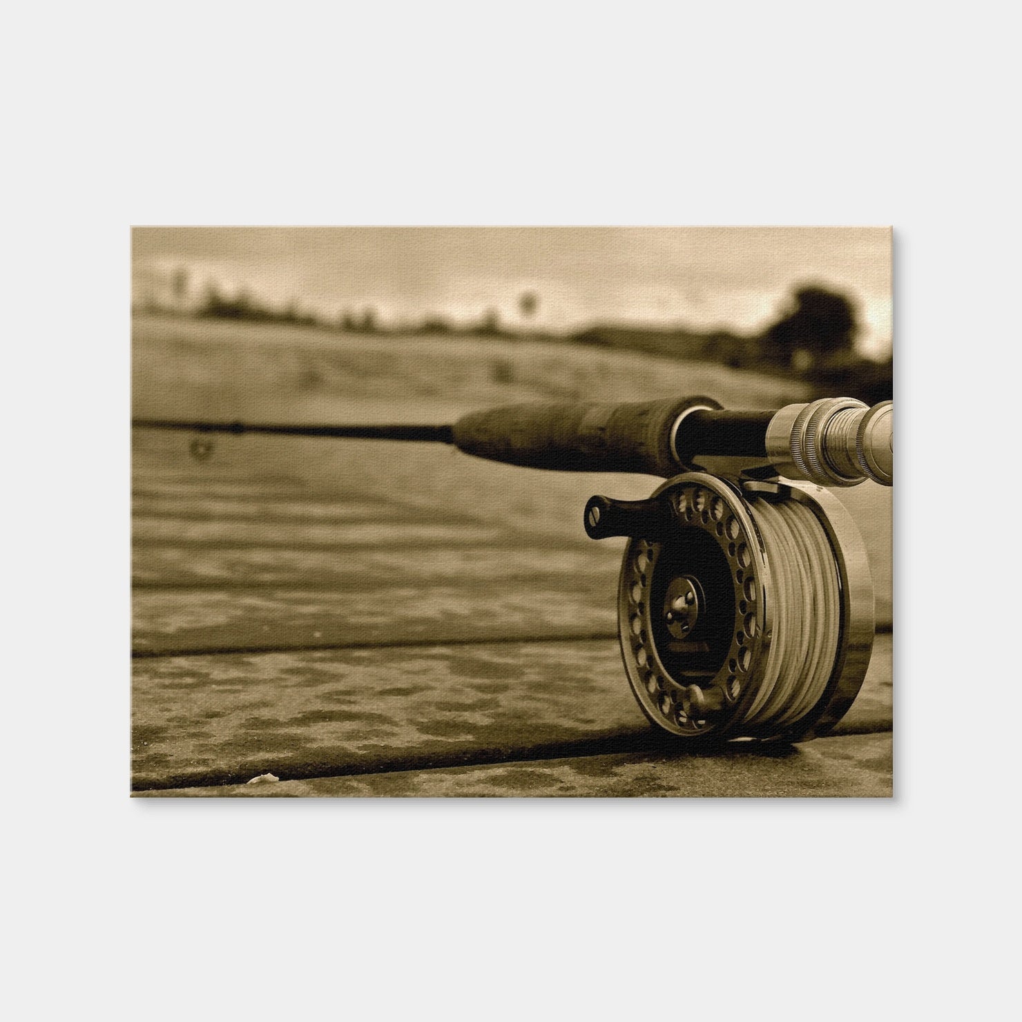 AUTO-MOCKUP WHITE | Fly Fishing Rod | 1 Piece | Gallery Wrap Canvas | group=4x3