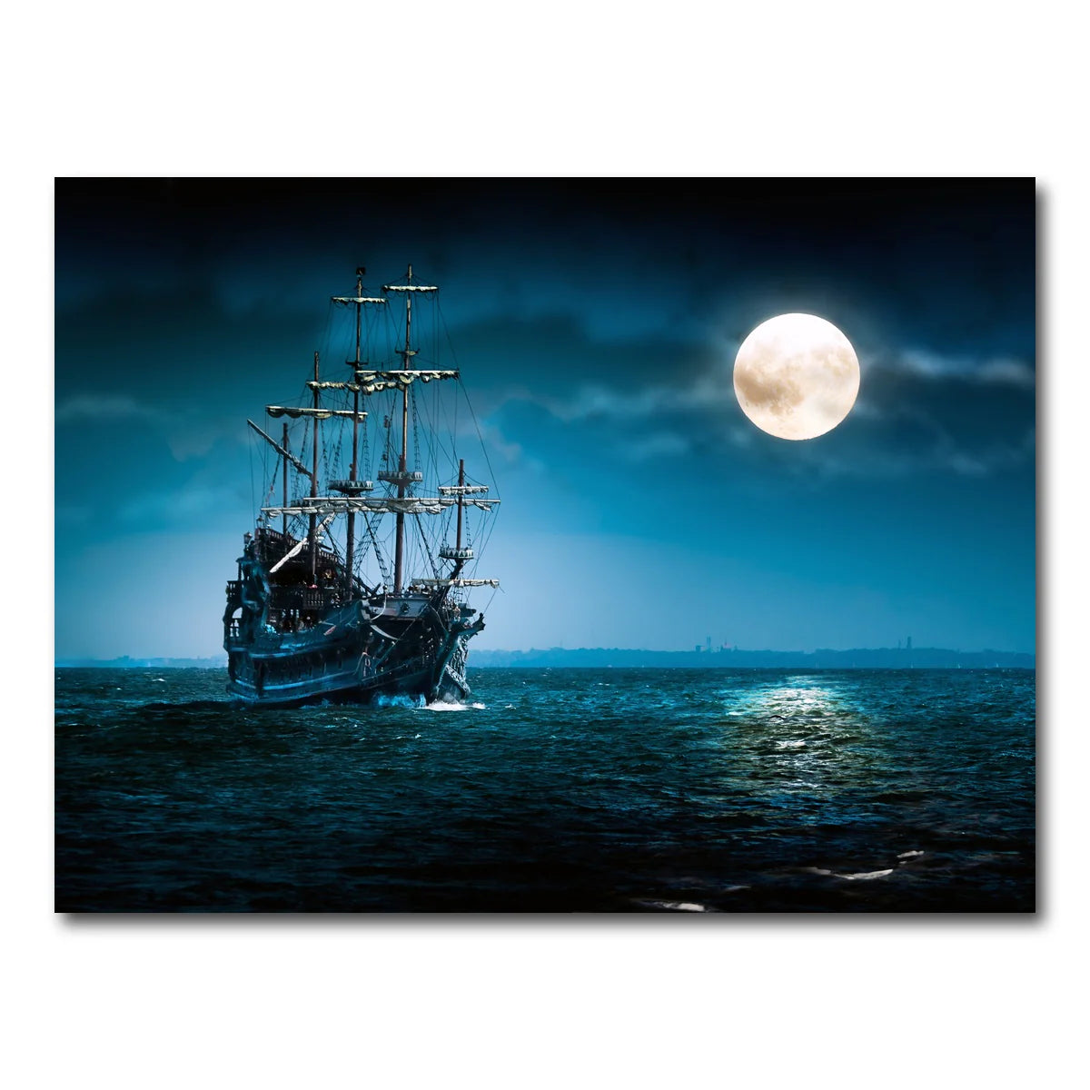 Flying Dutchman Moonlit Wall Art