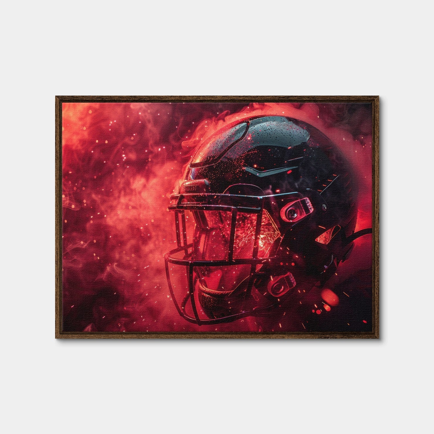 cool football helmet phrames Red Wall Art The woodgrain polystyrene frame SizeChart04 Kask launches limited edition Color:Solid - Sun/Prp