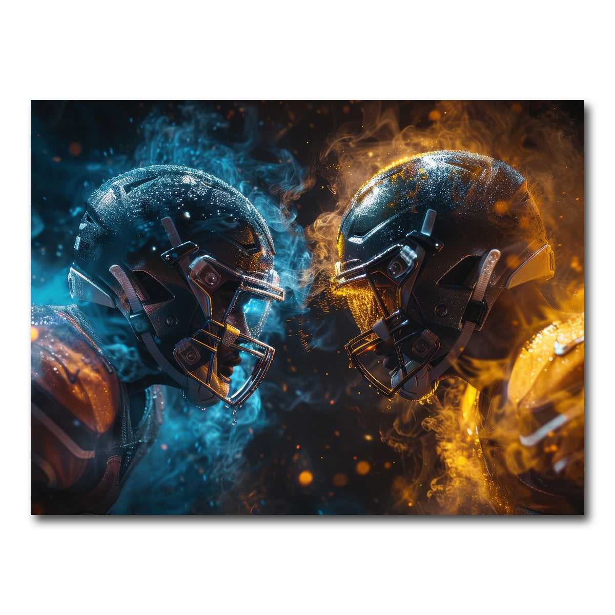 AUTO-MOCKUP WHITE | Football Players Head to Head | 1 Piece | Gallery Wrap Canvas | group=4x3