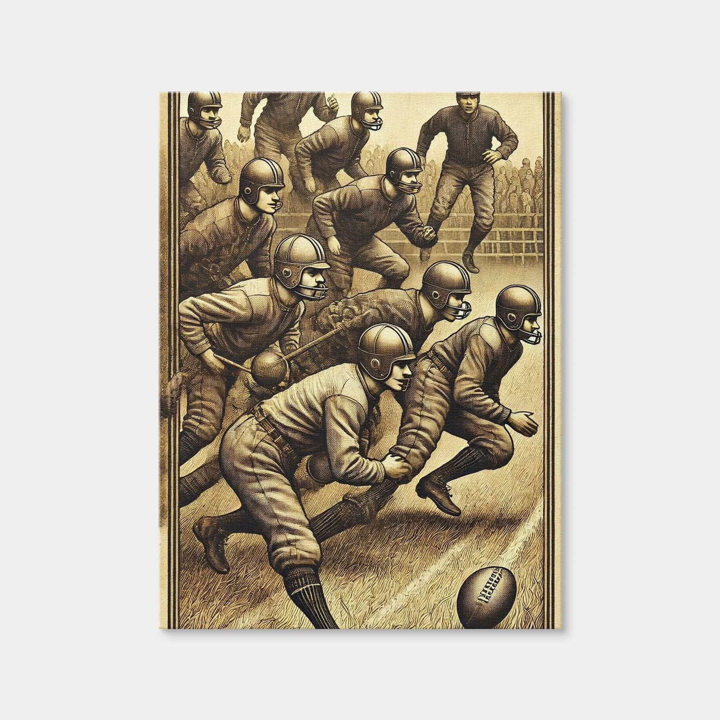 AUTO-MOCKUP WHITE | Football Scene 19th Century | 1 Piece | Gallery Wrap Canvas | group=3x4
