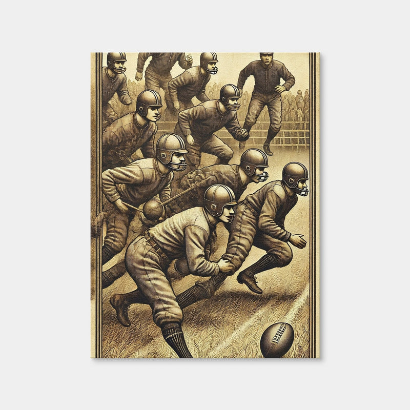 AUTO-MOCKUP WHITE | Football Scene 19th Century | 1 Piece | Gallery Wrap Canvas | group=3x4