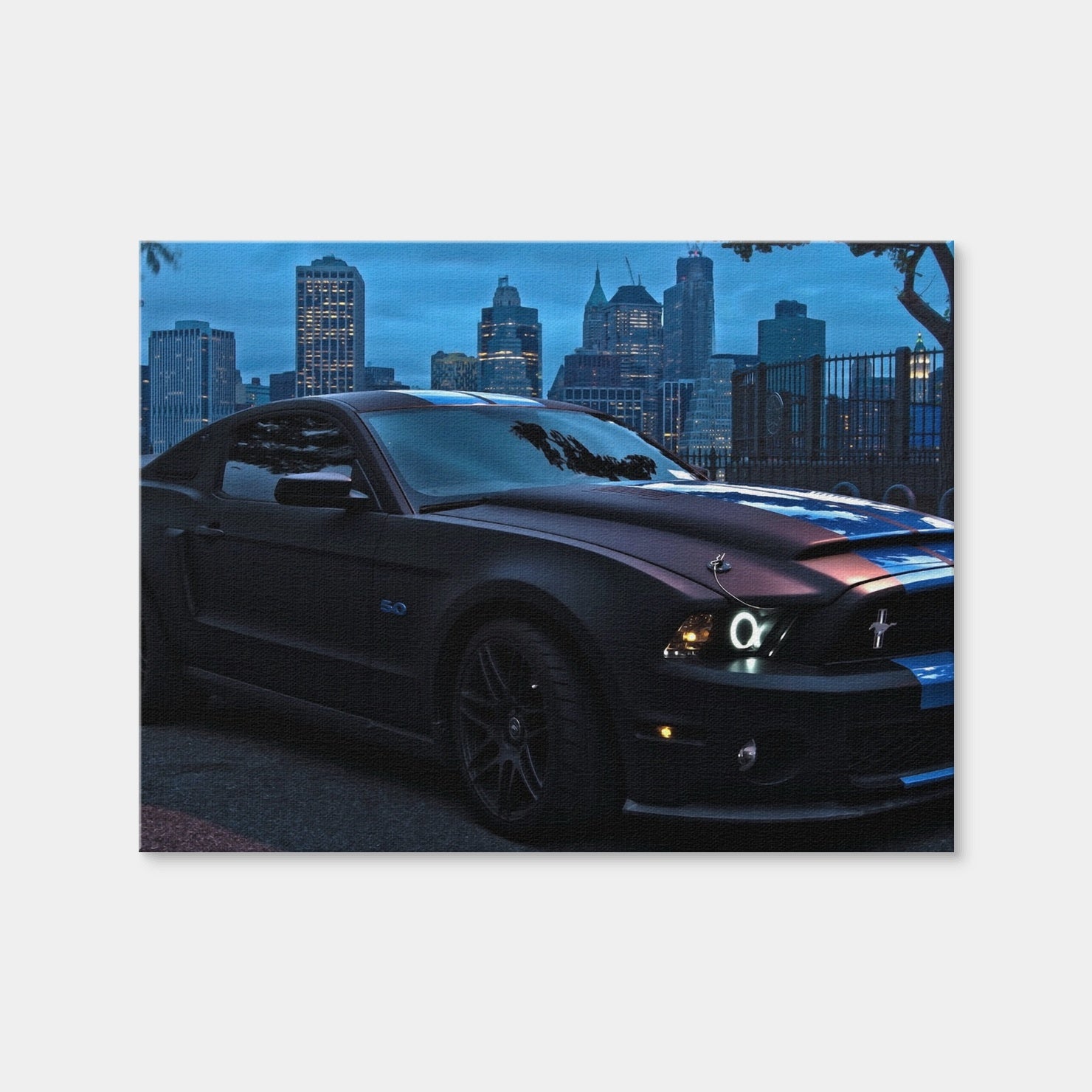 AUTO-MOCKUP WHITE | Ford Mustang GT500 | 1 Piece | Gallery Wrap Canvas | group=4x3