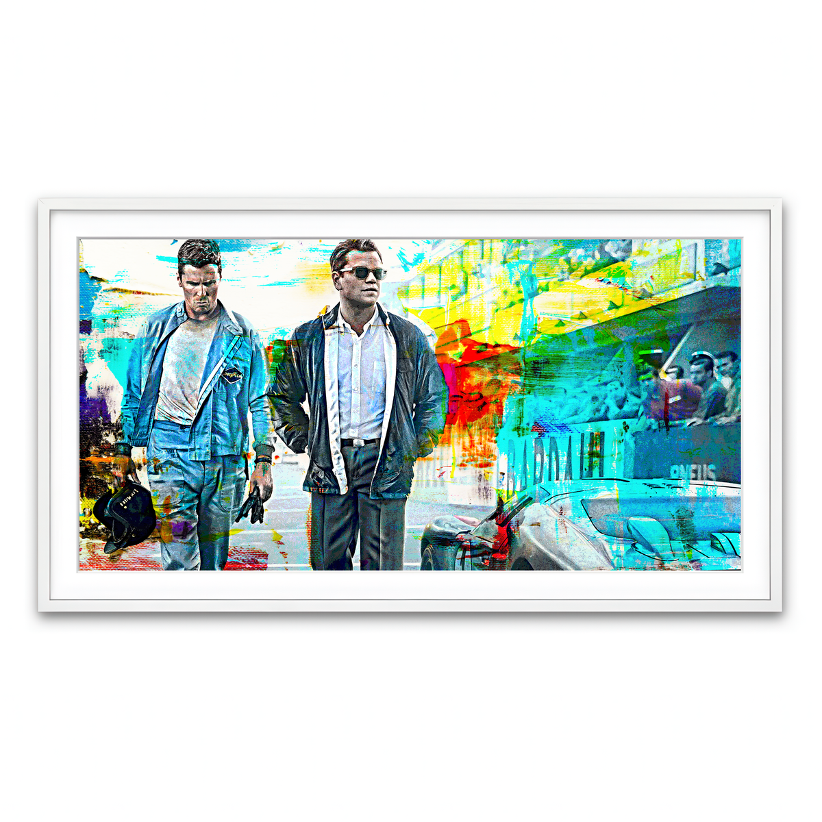 Framed Print 2x1 White