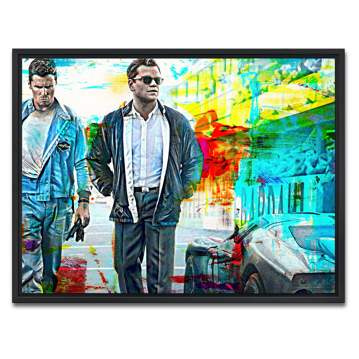 AUTO-MOCKUP WHITE | Ford vs Ferrari | 1 Piece | Black Framed Canvas | group=4x3