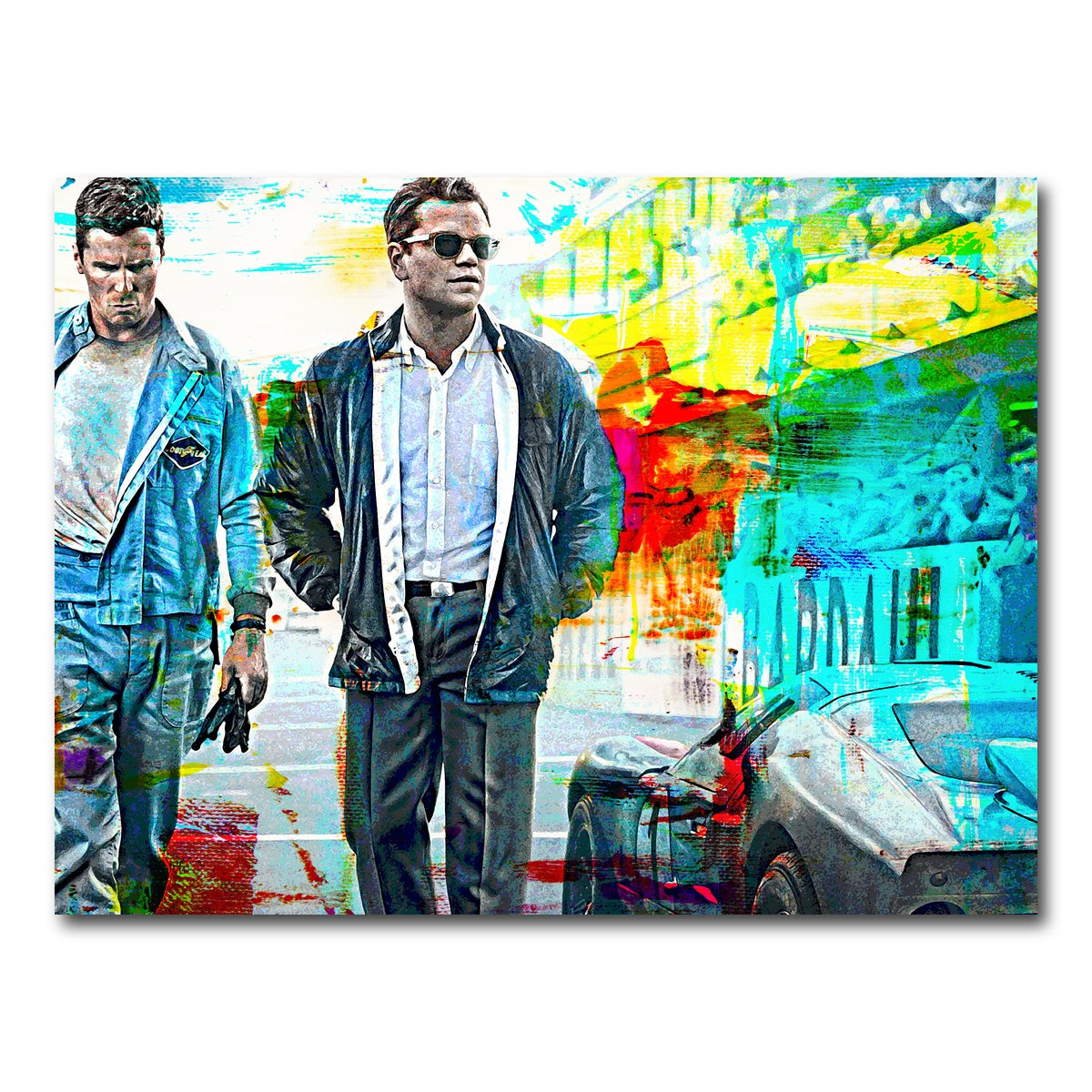 AUTO-MOCKUP WHITE | Ford vs Ferrari | 1 Piece | Gallery Wrap Canvas | group=4x3