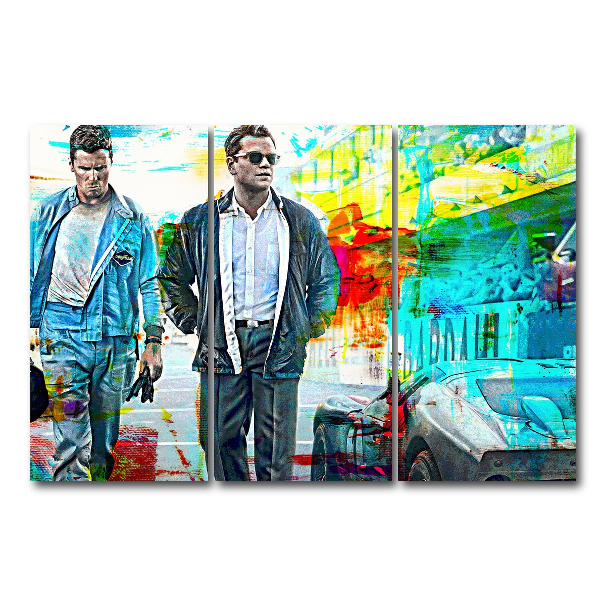 AUTO-MOCKUP WHITE | Ford vs Ferrari | 3 Piece | Gallery Wrap Canvas | group=12x24