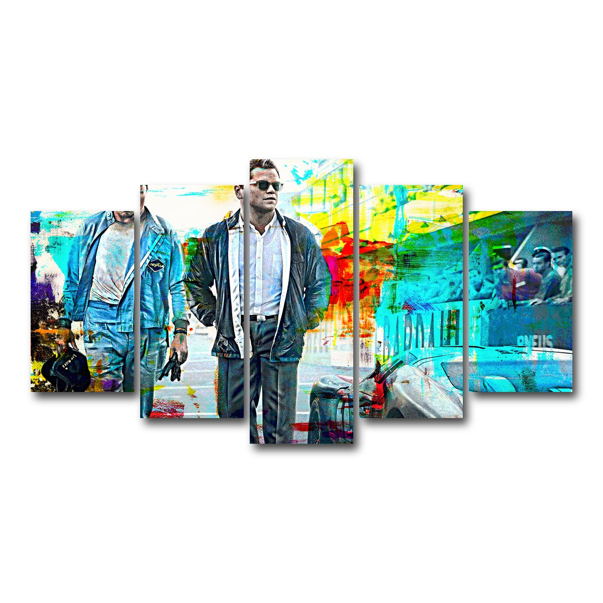 AUTO-MOCKUP WHITE | Ford vs Ferrari | 5 Piece | Gallery Wrap Canvas | group=5_normal