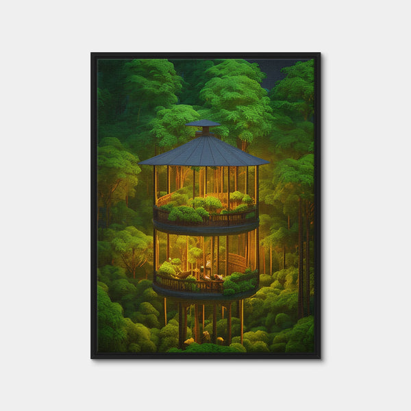 Forest Balcony Wall Art — Framed Canvas Format preview