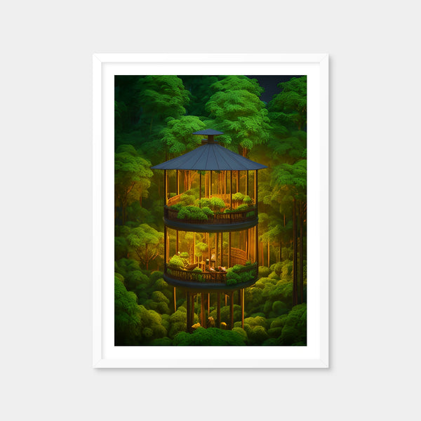 Forest Balcony Wall Art — Framed Print Format preview