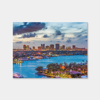 AUTO-MOCKUP WHITE | Fort Lauderdale Skyline | 1 Piece | Gallery Wrap Canvas | group=4x3