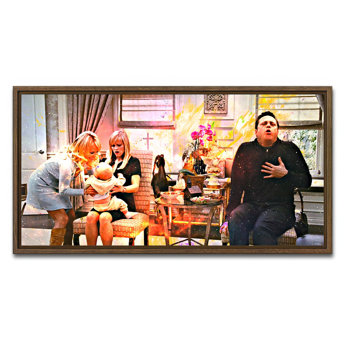 AUTO-MOCKUP WHITE | Four Christmases | 1 Piece | Walnut Framed Canvas | group=2x1