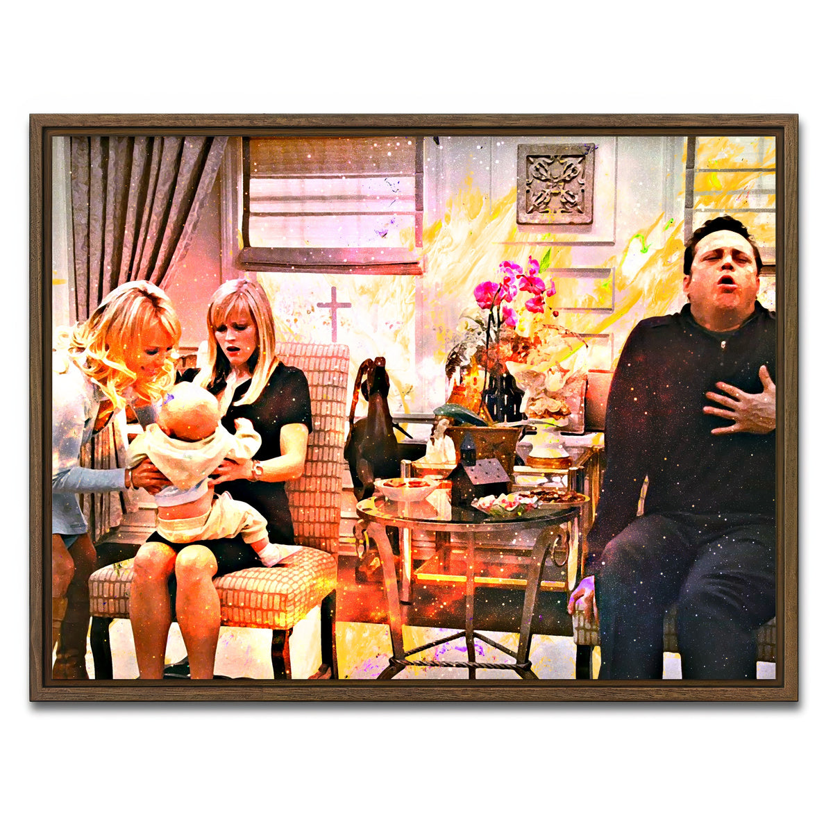 AUTO-MOCKUP WHITE | Four Christmases | 1 Piece | Walnut Framed Canvas | group=4x3