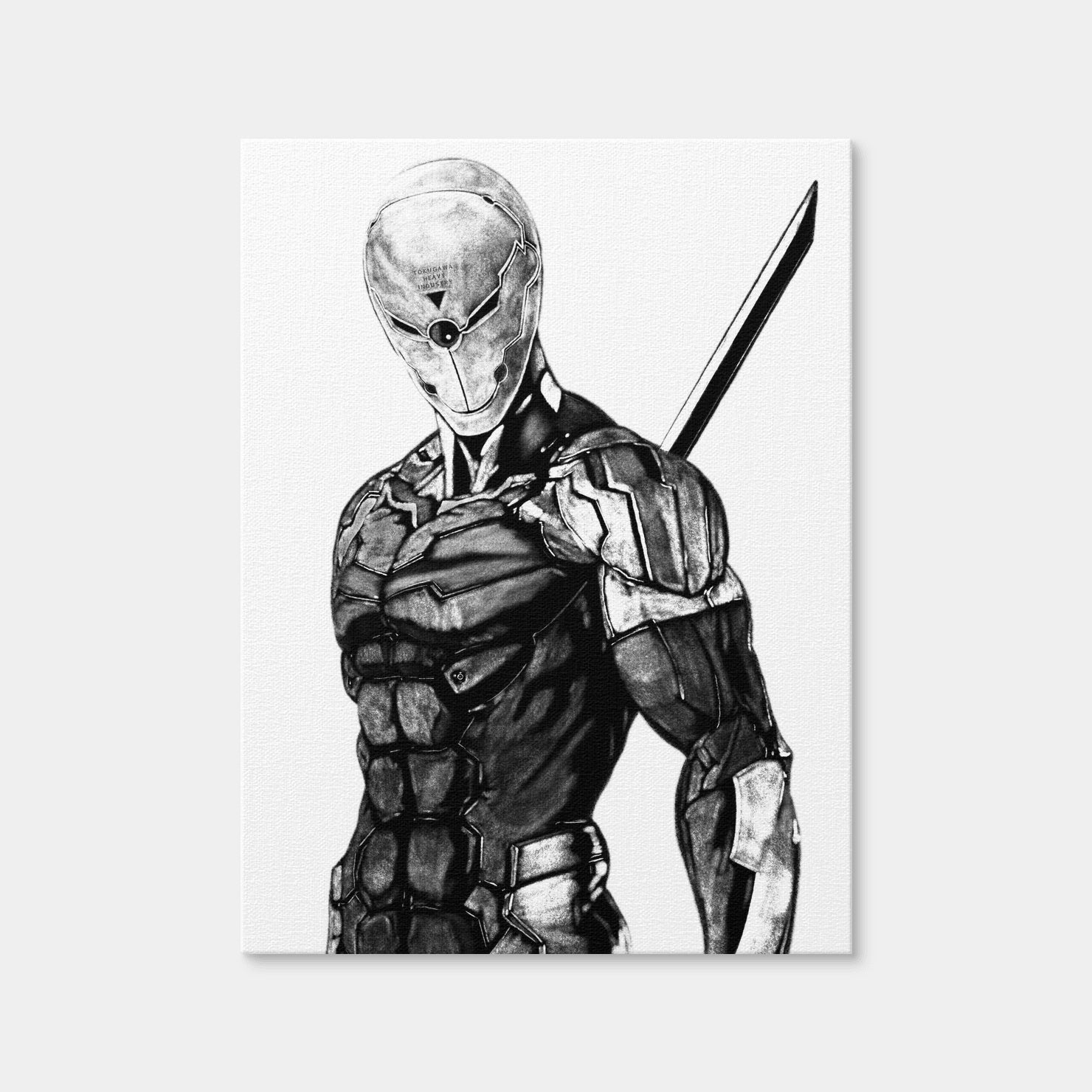 AUTO-MOCKUP WHITE | Fox Grayscale | 1 Piece | Gallery Wrap Canvas | group=3x4