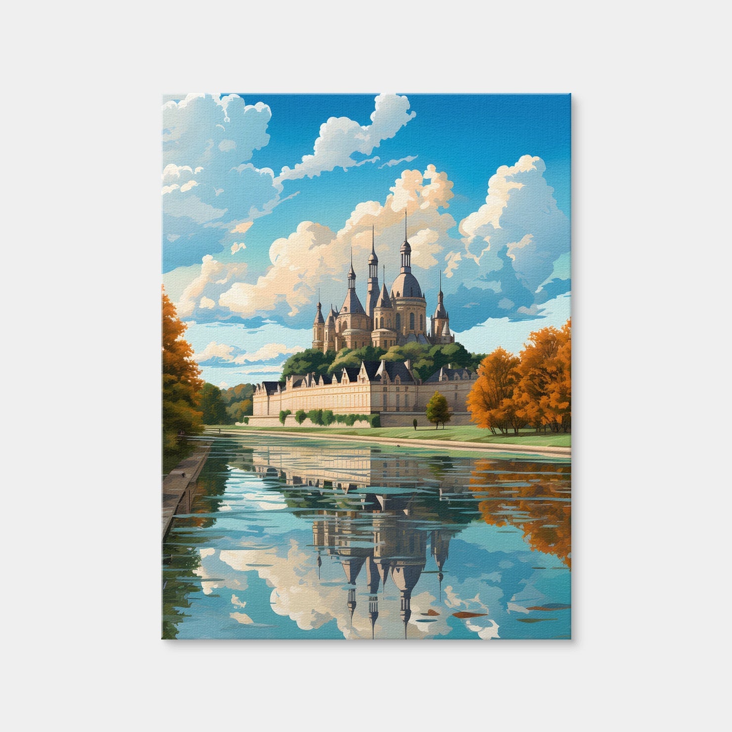 AUTO-MOCKUP WHITE | France - Chambord Castle | 1 Piece | Gallery Wrap Canvas | group=3x4