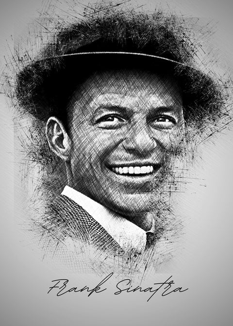 Frank Sinatra Sketch Wall Art