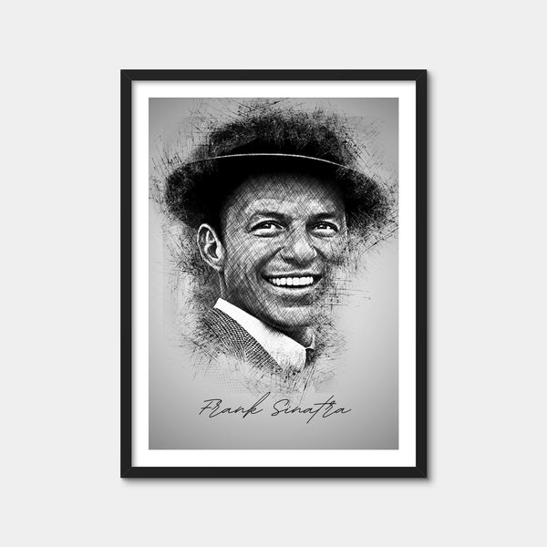 Frank Sinatra Sketch Wall Art — Framed Print Format preview