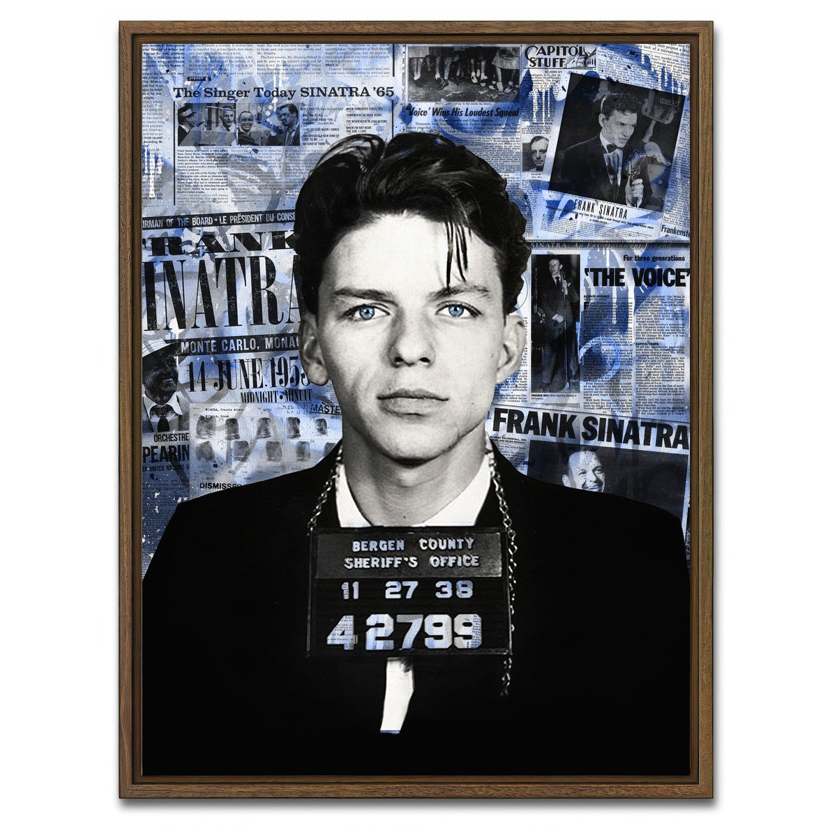 AUTO-MOCKUP WHITE | Frank Sinatra | 1 Piece | Walnut Framed Canvas | group=3x4