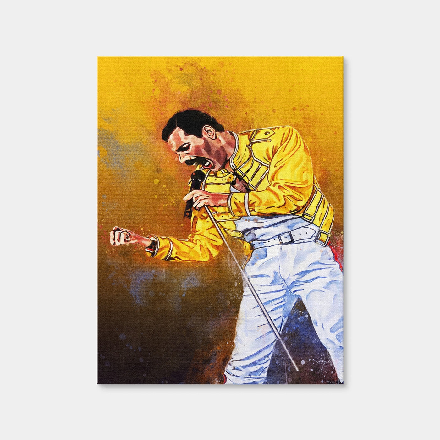 AUTO-MOCKUP WHITE | Freddie Mercury Painting | 1 Piece | Gallery Wrap Canvas | group=3x4