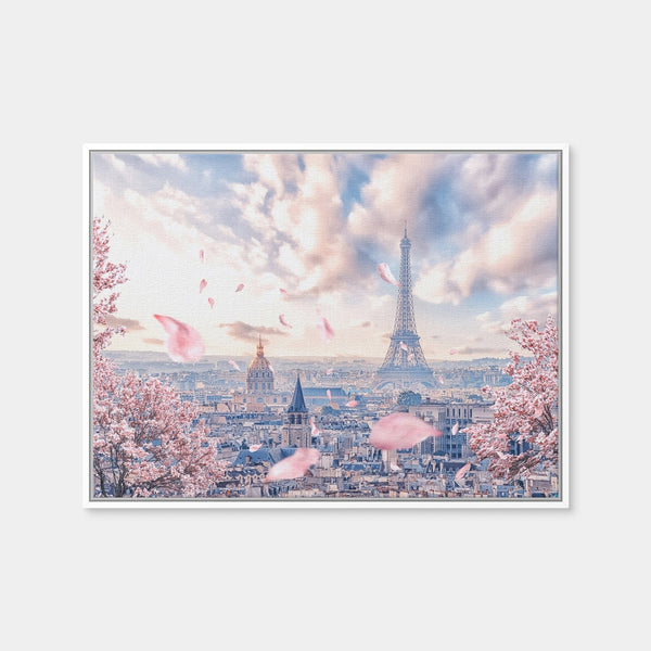 French Sakura Wall Art — Framed Canvas Format preview
