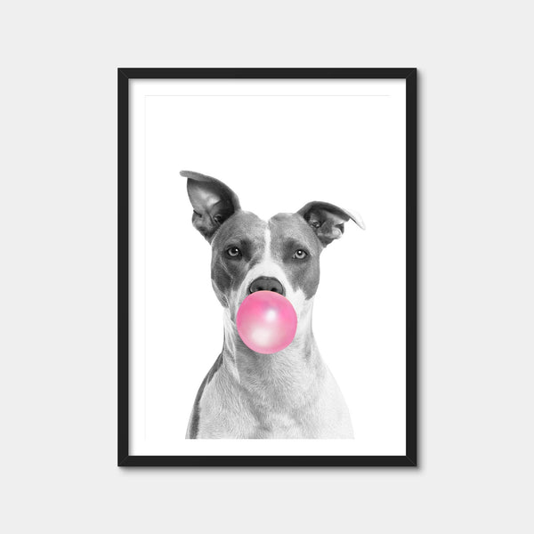 Funny Dog Wall Art — Framed Print Format preview