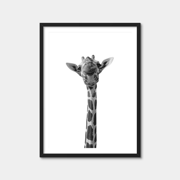 Funny Giraffe Wall Art — Framed Print Format preview