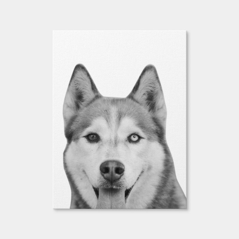 AUTO-MOCKUP WHITE | Funny Siberian Husky | 1 Piece | Gallery Wrap Canvas | group=3x4