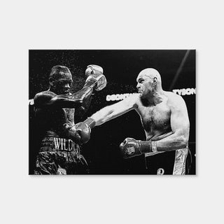 AUTO-MOCKUP WHITE | Fury Vs. Wilder Grayscale | 1 Piece | Gallery Wrap Canvas | group=4x3