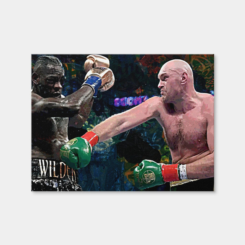 AUTO-MOCKUP WHITE | Fury Vs. Wilder | 1 Piece | Gallery Wrap Canvas | group=4x3
