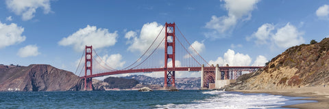 GOLDEN GATE Baker Beach Panoramic Wall Art