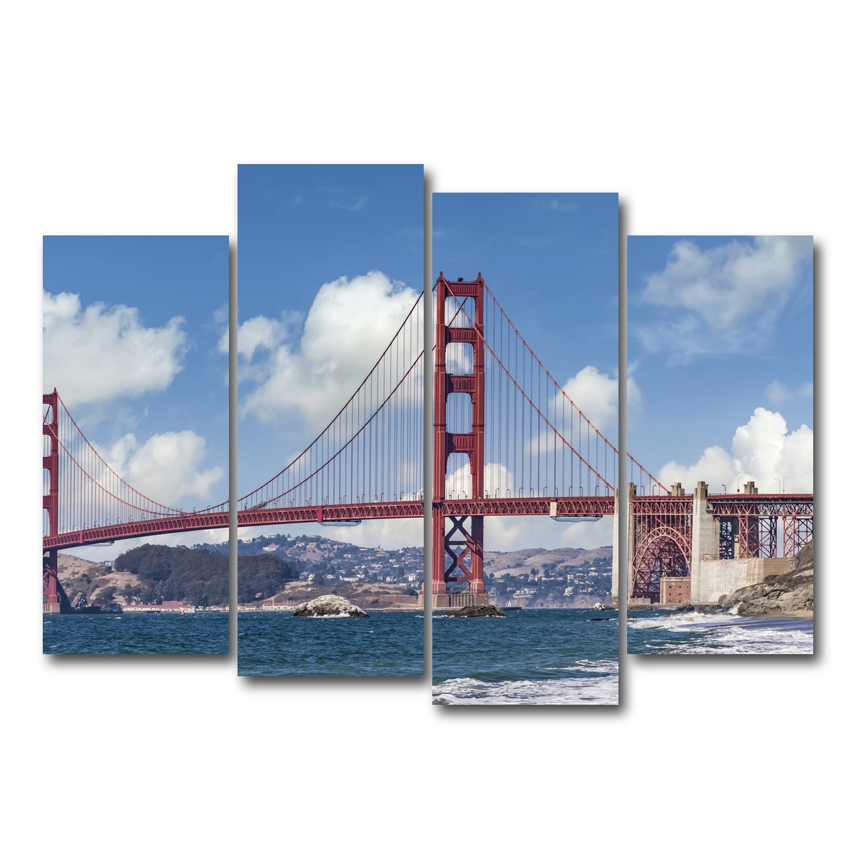 Golden Gate Baker Beach Panoramic Wall Art