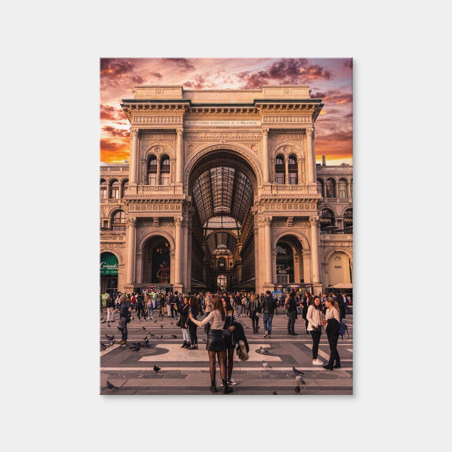 AUTO-MOCKUP WHITE | Galleria Vittorio Emanuele II Milano | 1 Piece | Gallery Wrap Canvas | group=3x4