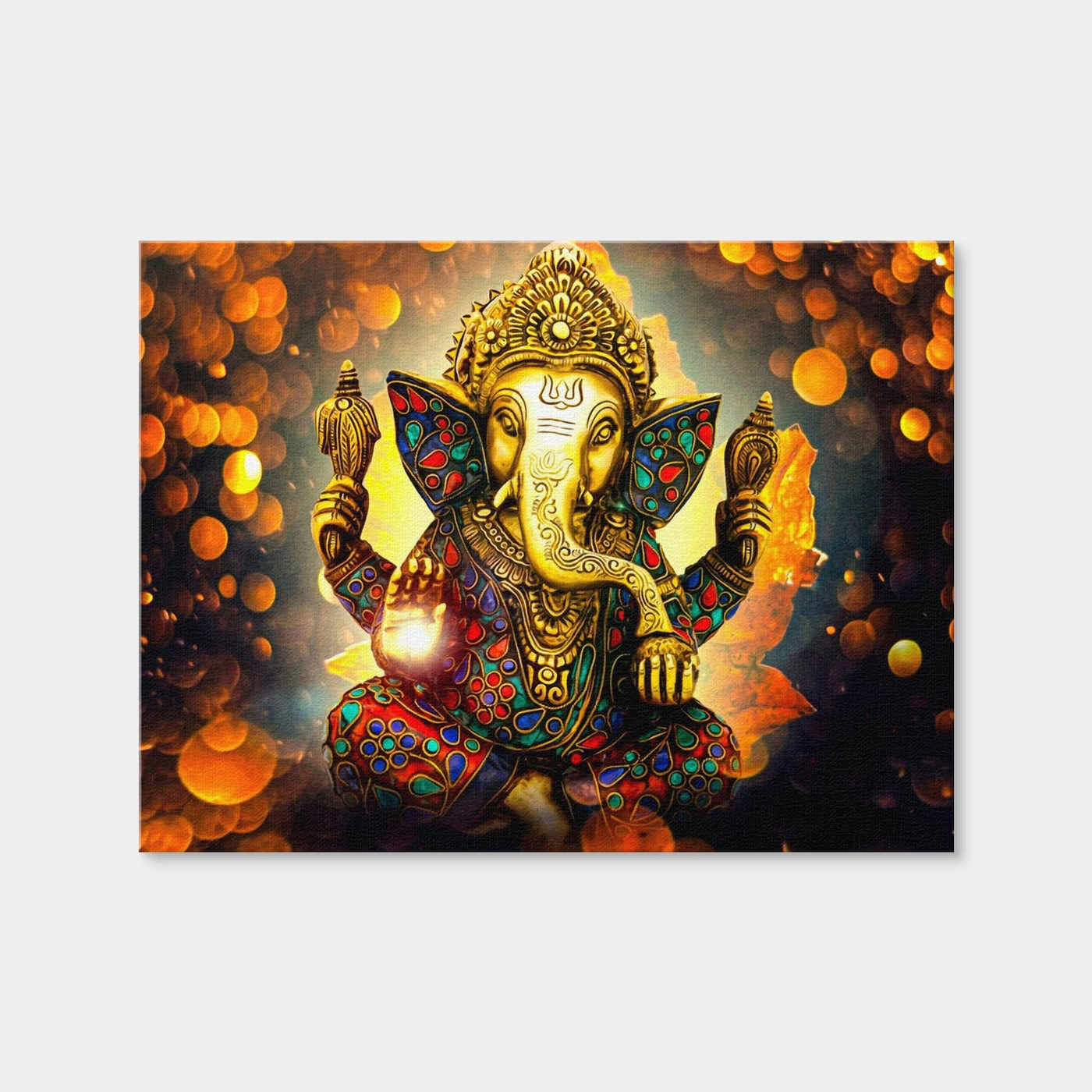 AUTO-MOCKUP WHITE | Ganesha Deity | 1 Piece | Gallery Wrap Canvas | group=4x3