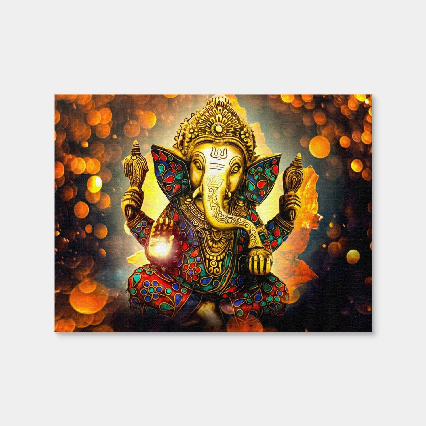 AUTO-MOCKUP WHITE | Ganesha Deity | 1 Piece | Gallery Wrap Canvas | group=4x3