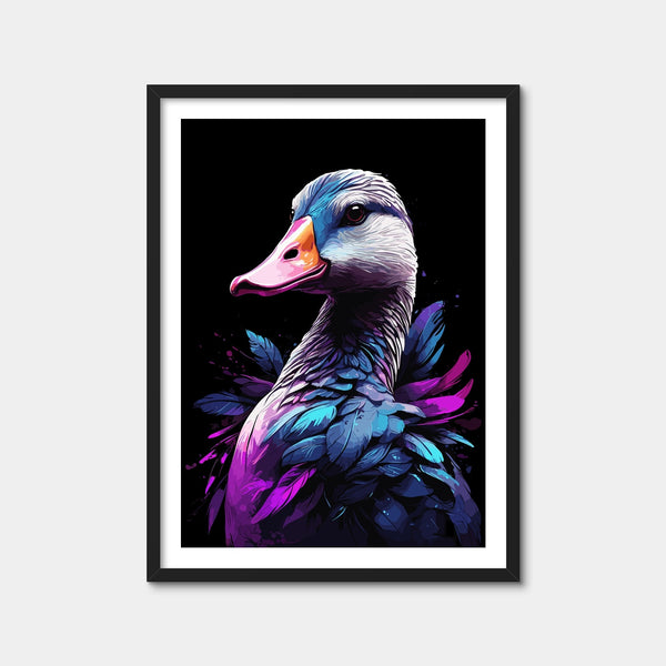 Geese Animal Colorful Wall Art — Framed Print Format preview