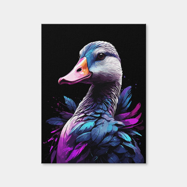 Geese Animal Colorful Wall Art — Canvas Wrap Format preview