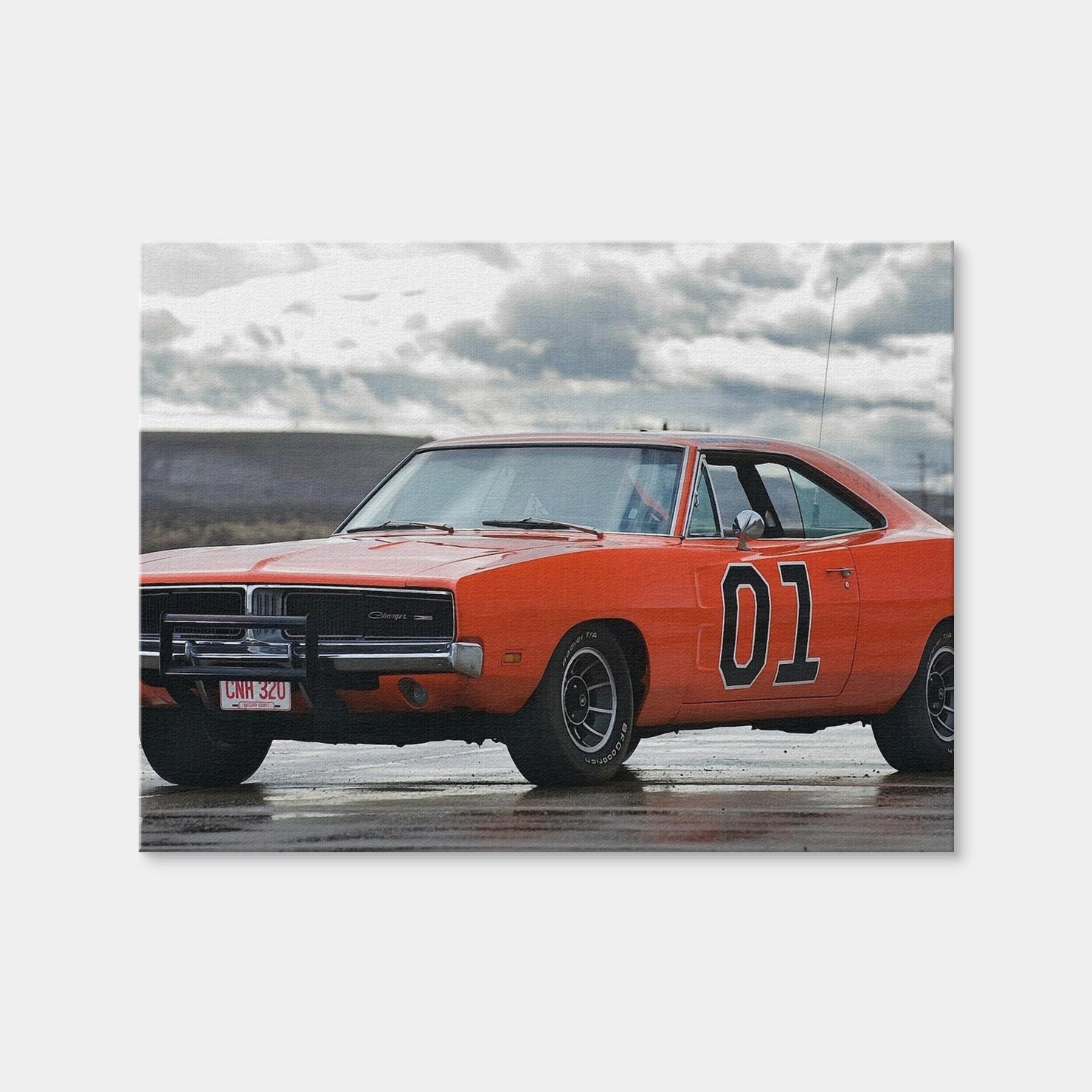 AUTO-MOCKUP WHITE | General Lee | 1 Piece | Gallery Wrap Canvas | group=4x3