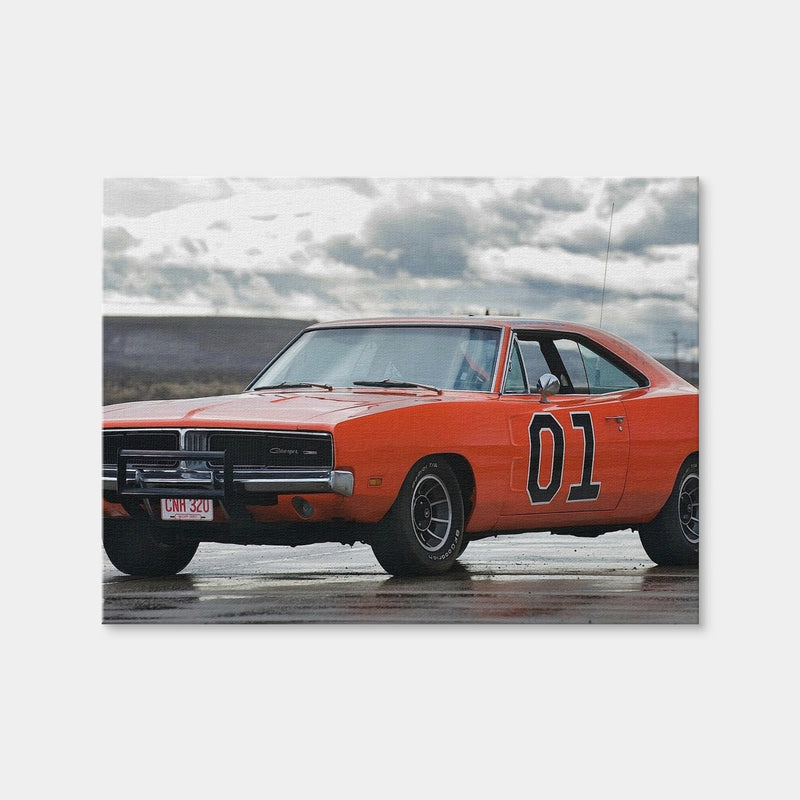 AUTO-MOCKUP WHITE | General Lee | 1 Piece | Gallery Wrap Canvas | group=4x3