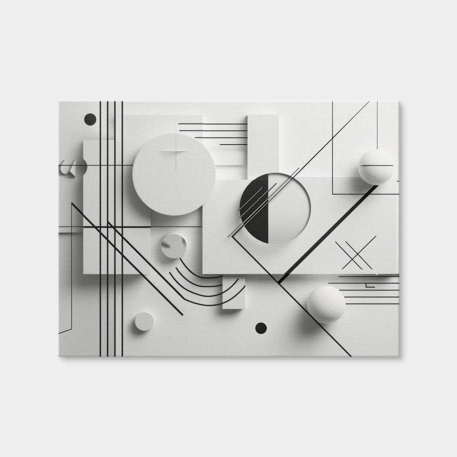 AUTO-MOCKUP WHITE | Geometric Lines | 1 Piece | Gallery Wrap Canvas | group=4x3
