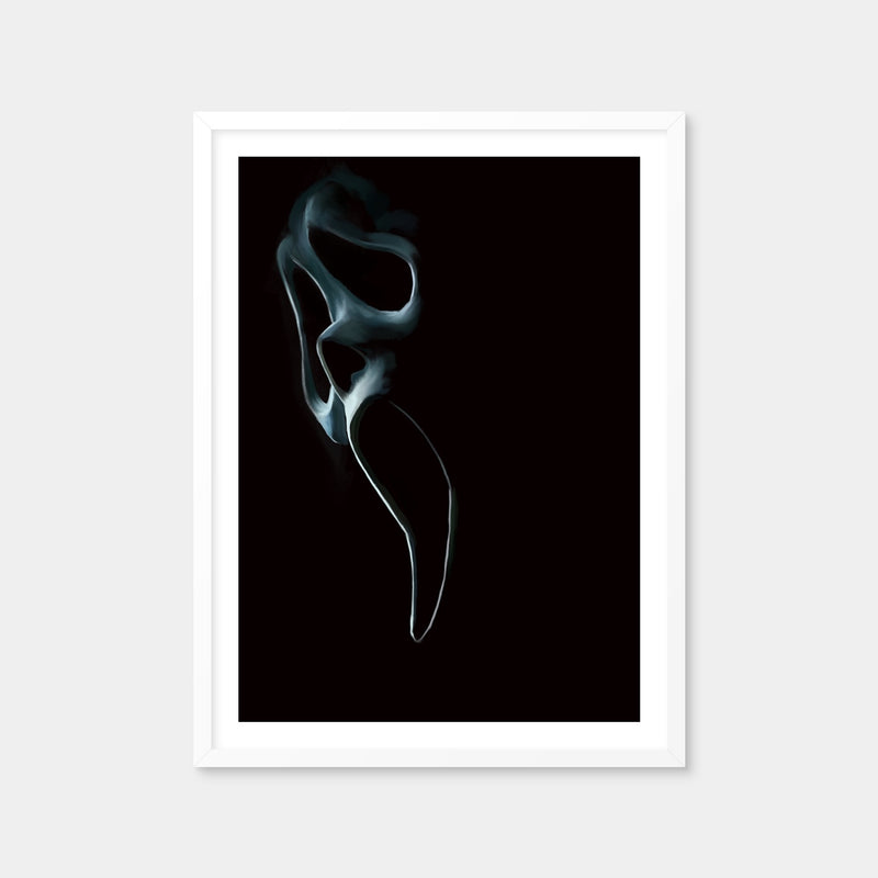 AUTO-MOCKUP WHITE | Ghost Face Out Of The Shadows | 1 Piece | White Framed Print | group=3x4