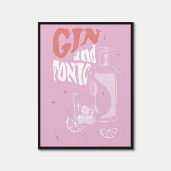 Gin And Tonic Wall Art — Framed Canvas Format preview