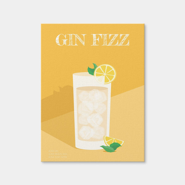 Gin Fizz Wall Art — Canvas Wrap Format preview