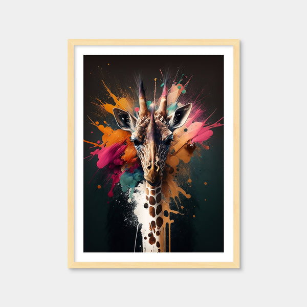 Giraffe Portrait Wall Art — Framed Print Format preview