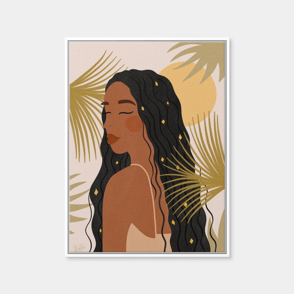 Girl Glow Wall Art — Framed Canvas Format preview
