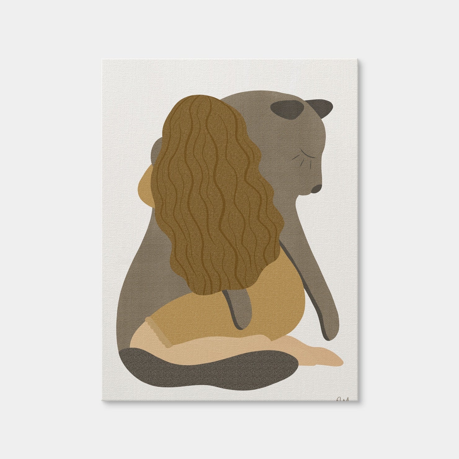 AUTO-MOCKUP WHITE | Girl Tenderness | 1 Piece | Gallery Wrap Canvas | group=3x4