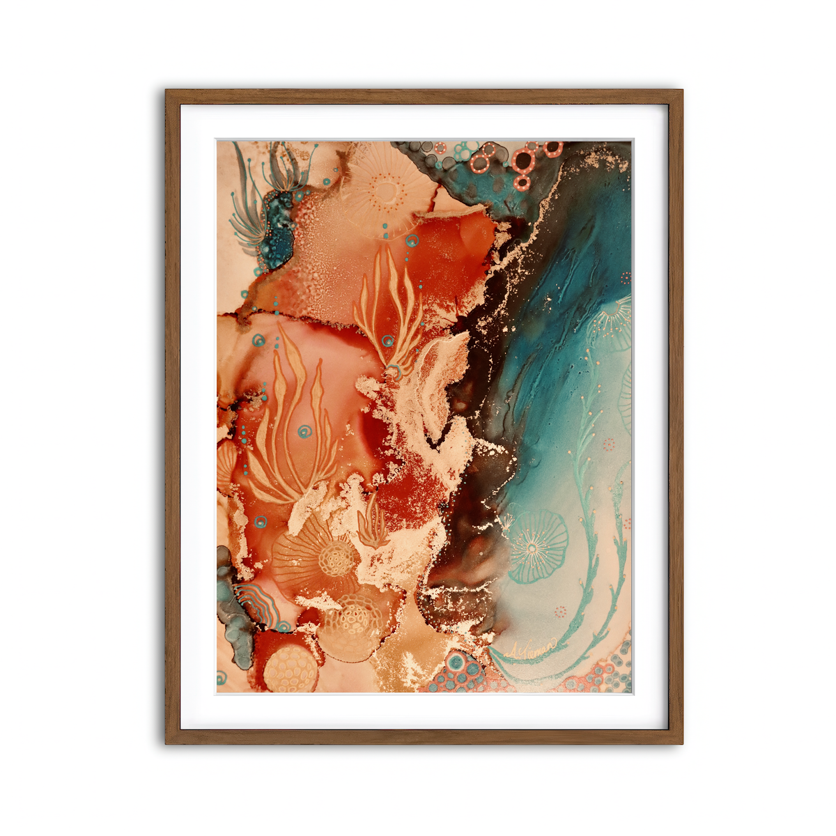 Framed Print 3x4 Walnut