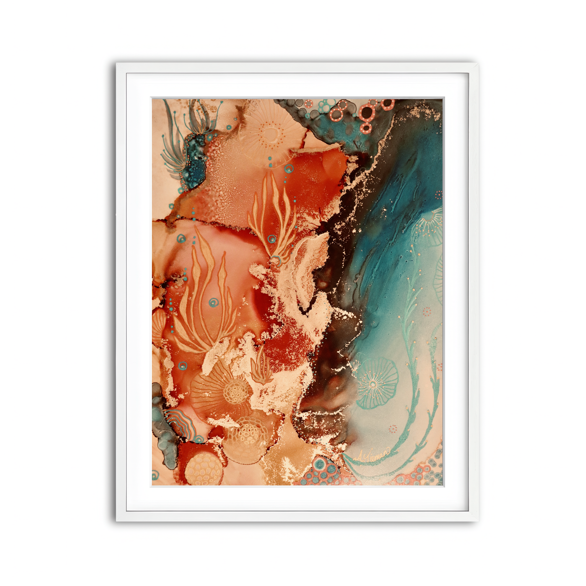 Framed Print 3x4 White