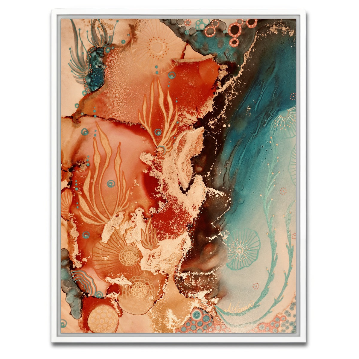 AUTO-MOCKUP WHITE | Glorious Reef | 1 Piece | White Framed Canvas | group=3x4