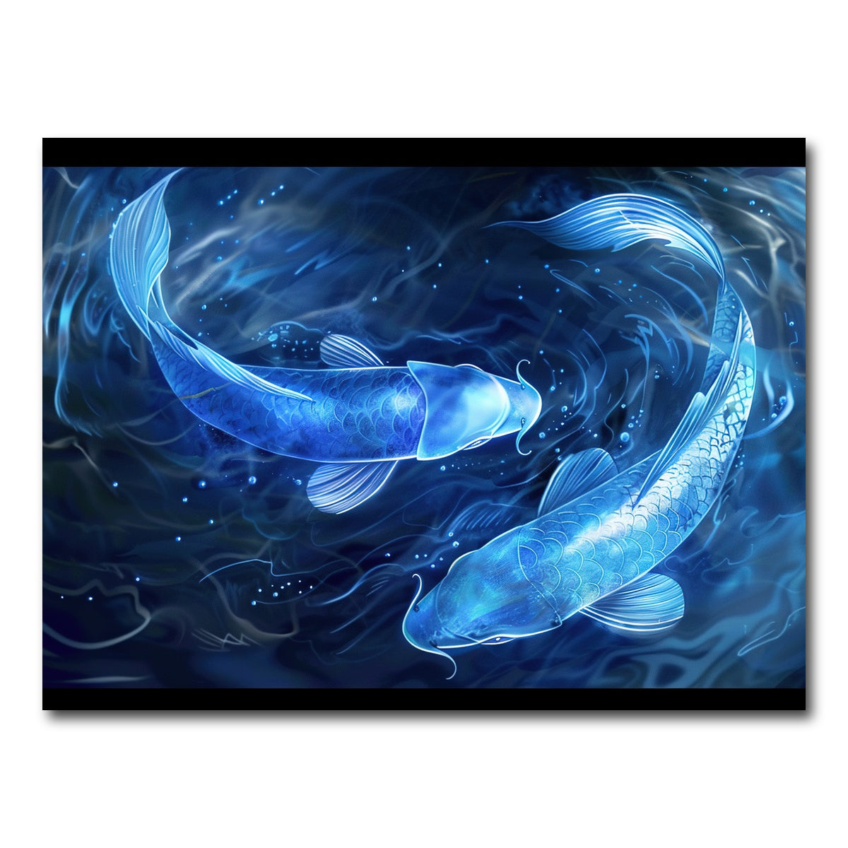 AUTO-MOCKUP WHITE | Glowing Koi Fish | 1 Piece | Gallery Wrap Canvas | group=4x3